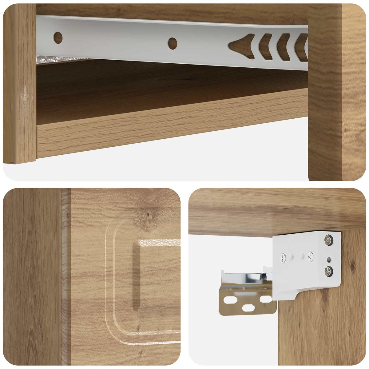 Wandmontierter Beistelltisch 87,5 x 34,5 x 17 cm Holzwerkstoff