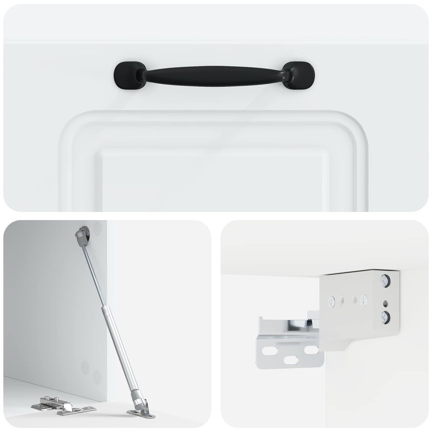Wandmontierter TV-Schrank Weiß 59,5 x 41 x 30 cm Holzwerkstoff