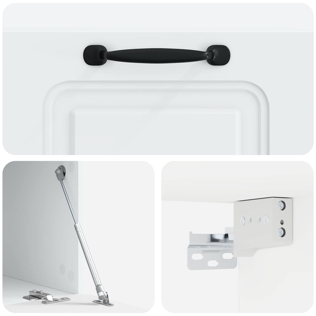 Wandmontierter TV-Schrank Weiß 59,5 x 41 x 30 cm Holzwerkstoff