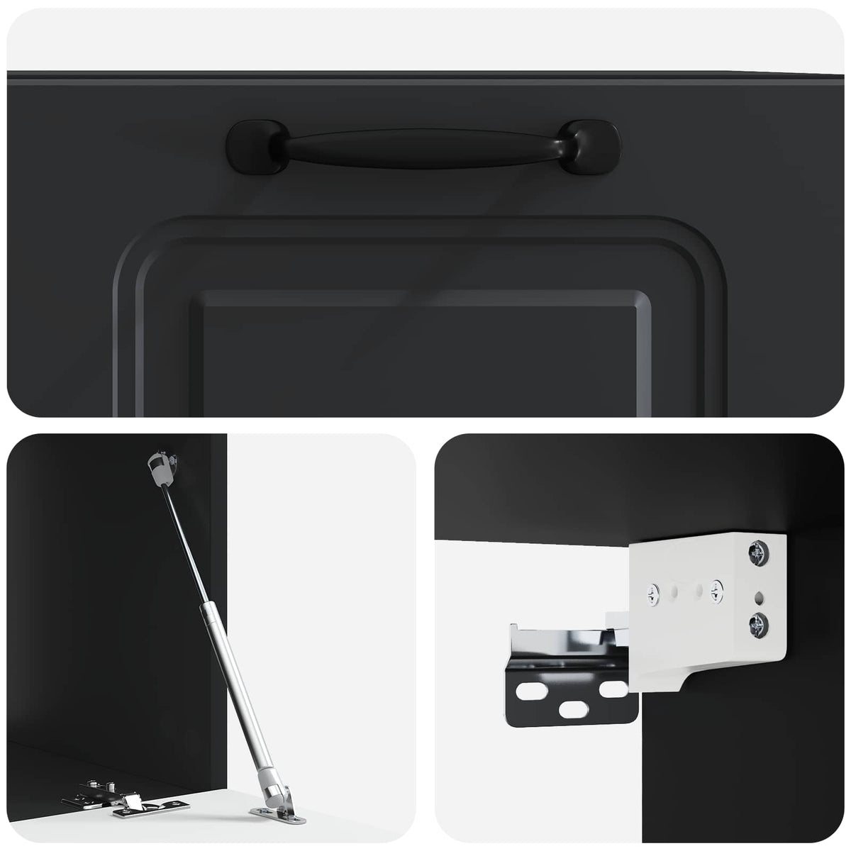 Wandmontierter TV-Schrank Schwarz 59,5 x 41 x 30 cm