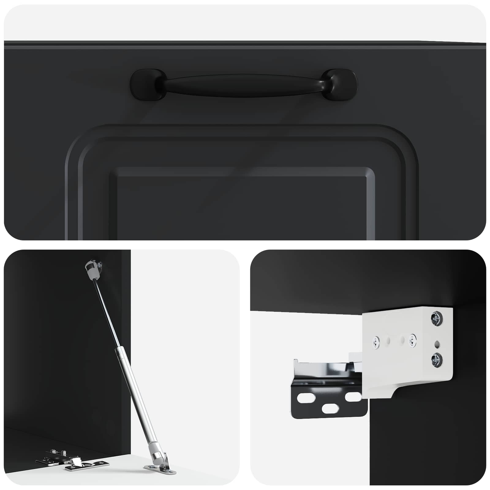 Wandmontierter TV-Schrank Schwarz 59,5 x 41 x 30 cm