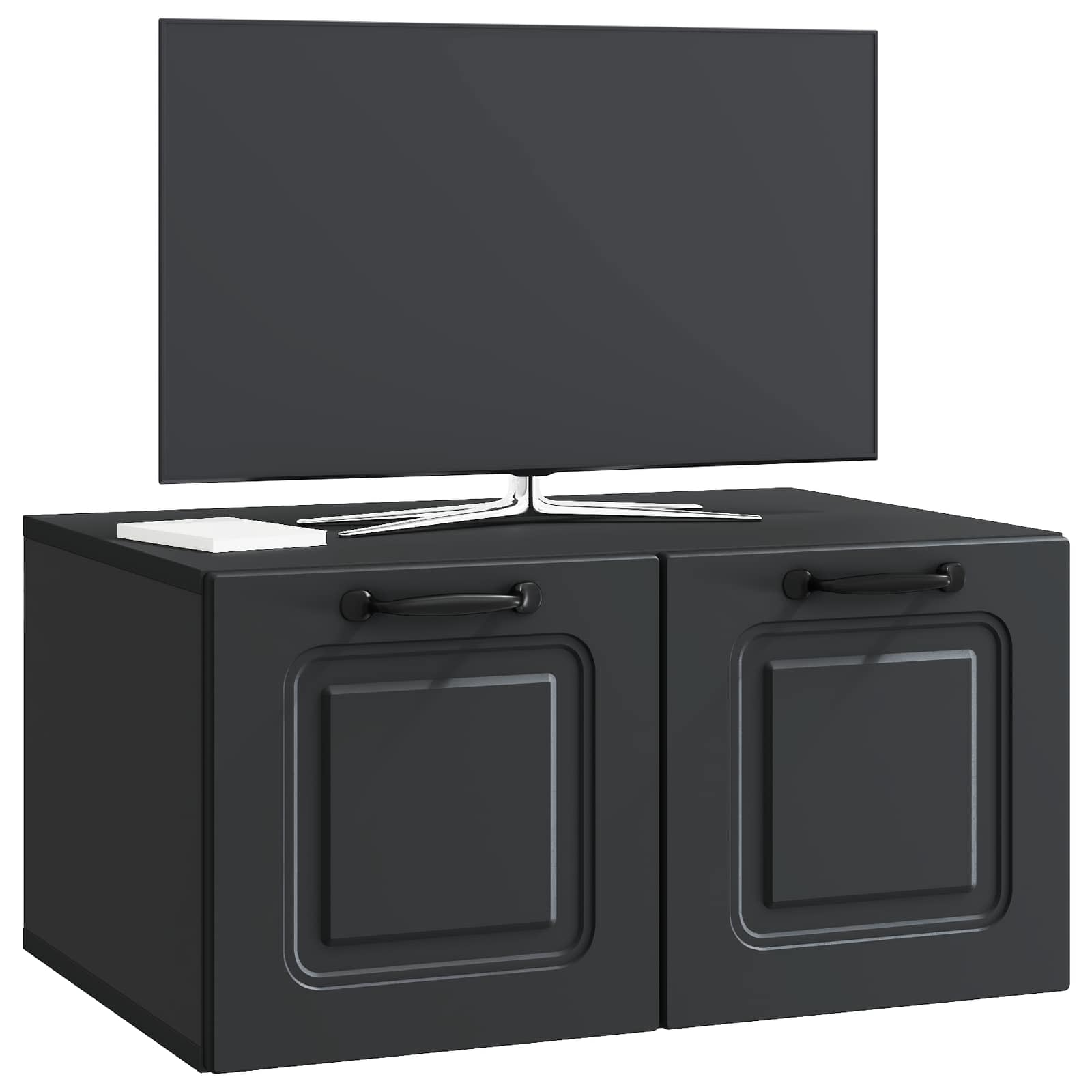 Wandmontierter TV-Schrank Schwarz 59,5 x 41 x 30 cm