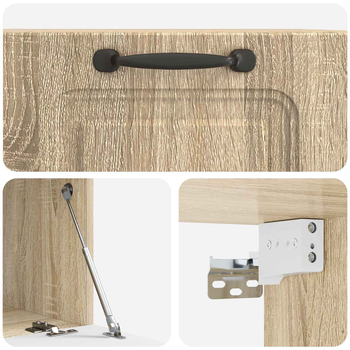 Wandmontierter TV-Schrank Sonoma-Eiche 59,5 x 41 x 30 cm
