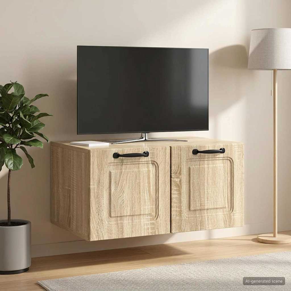 Wandmontierter TV-Schrank Sonoma-Eiche 59,5 x 41 x 30 cm