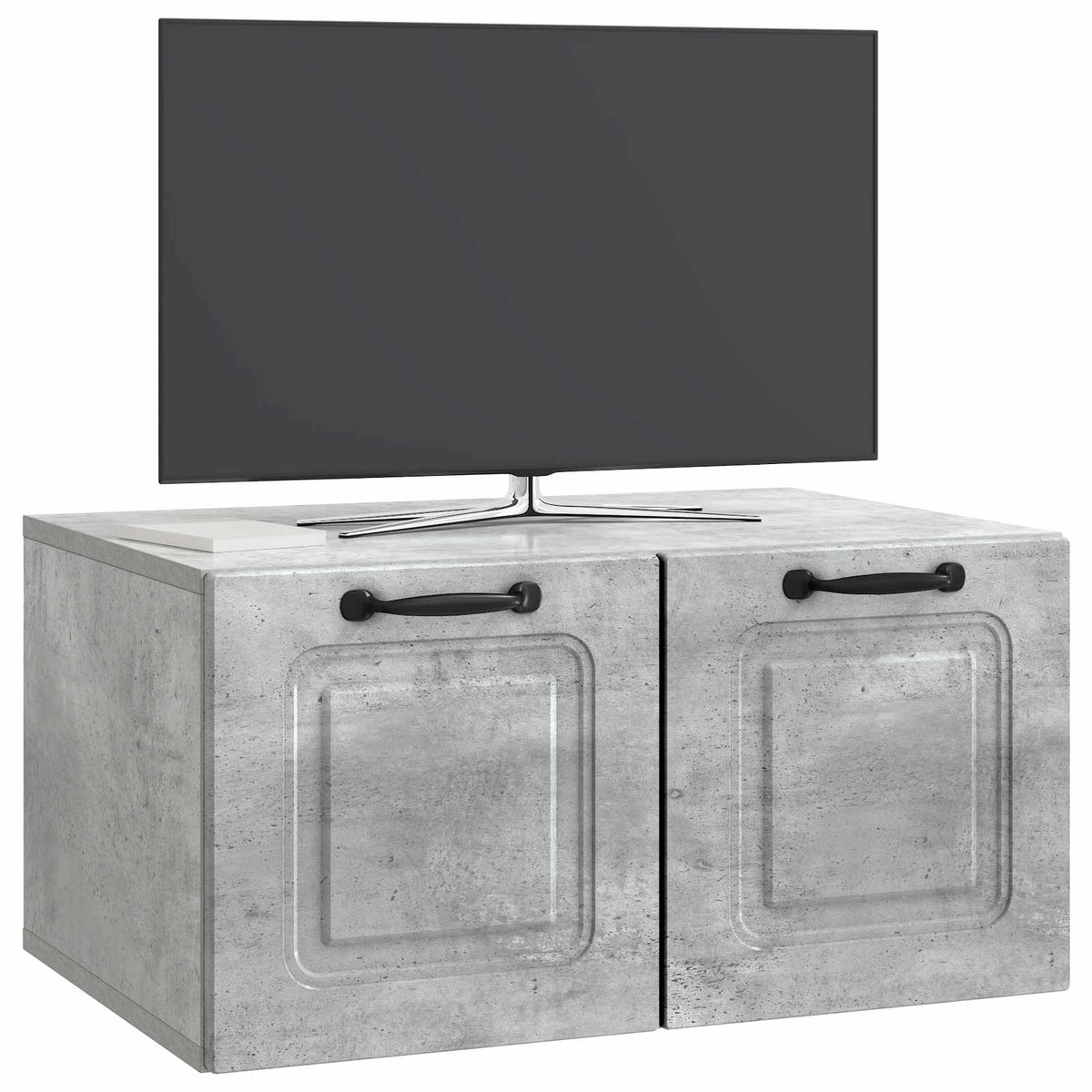 Wandmontierter TV-Schrank Betongrau 59,5 x 41 x 30 cm