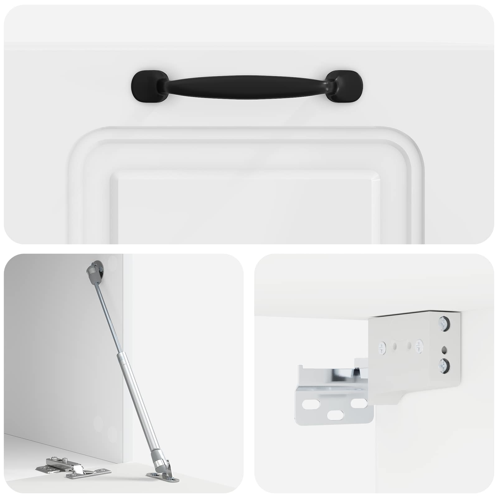 Wandmontierter TV-Schrank Hochglanz Weiß 59,5 x 41 x 30 cm