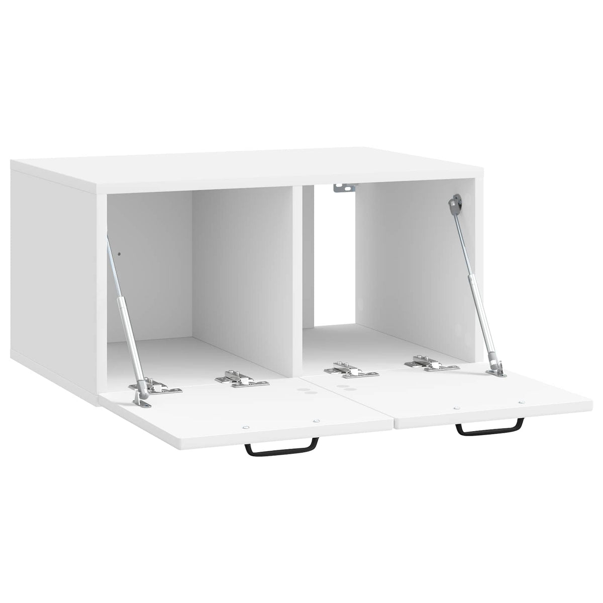 Wandmontierter TV-Schrank Hochglanz Weiß 59,5 x 41 x 30 cm