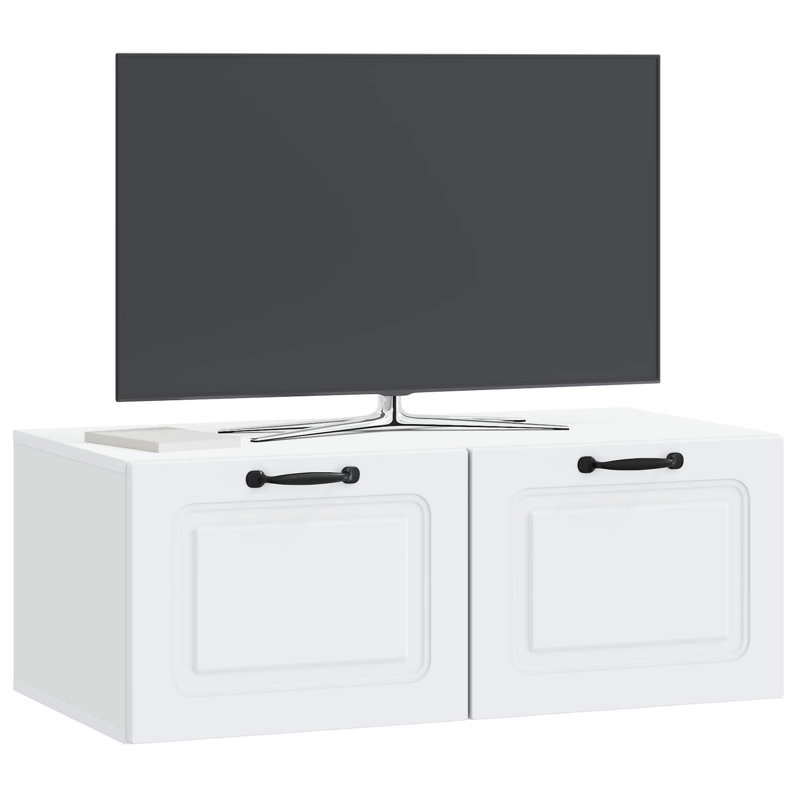 Wandmontierter TV-Schrank Weiß 78,5 x 41 x 30 cm Holzwerkstoff