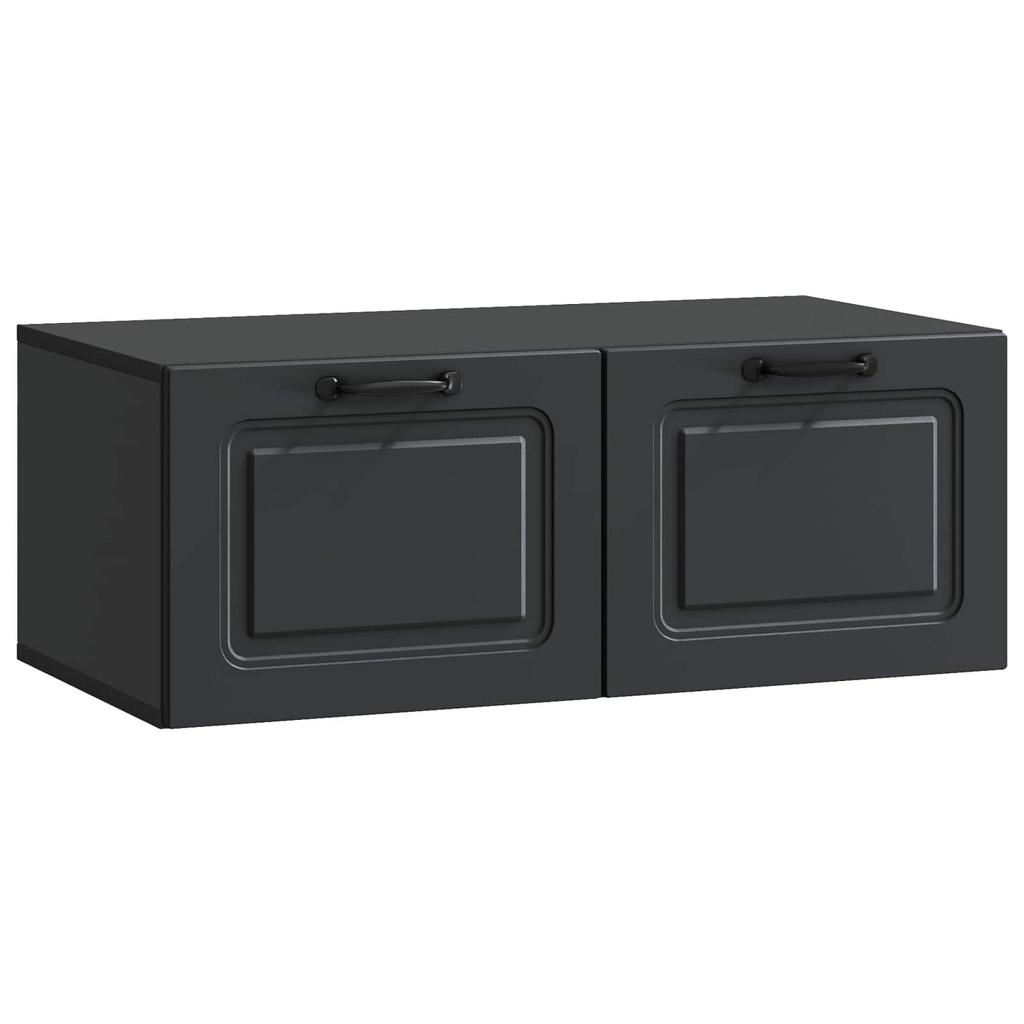 Wandmontierter TV-Schrank Schwarz 78,5 x 41 x 30 cm