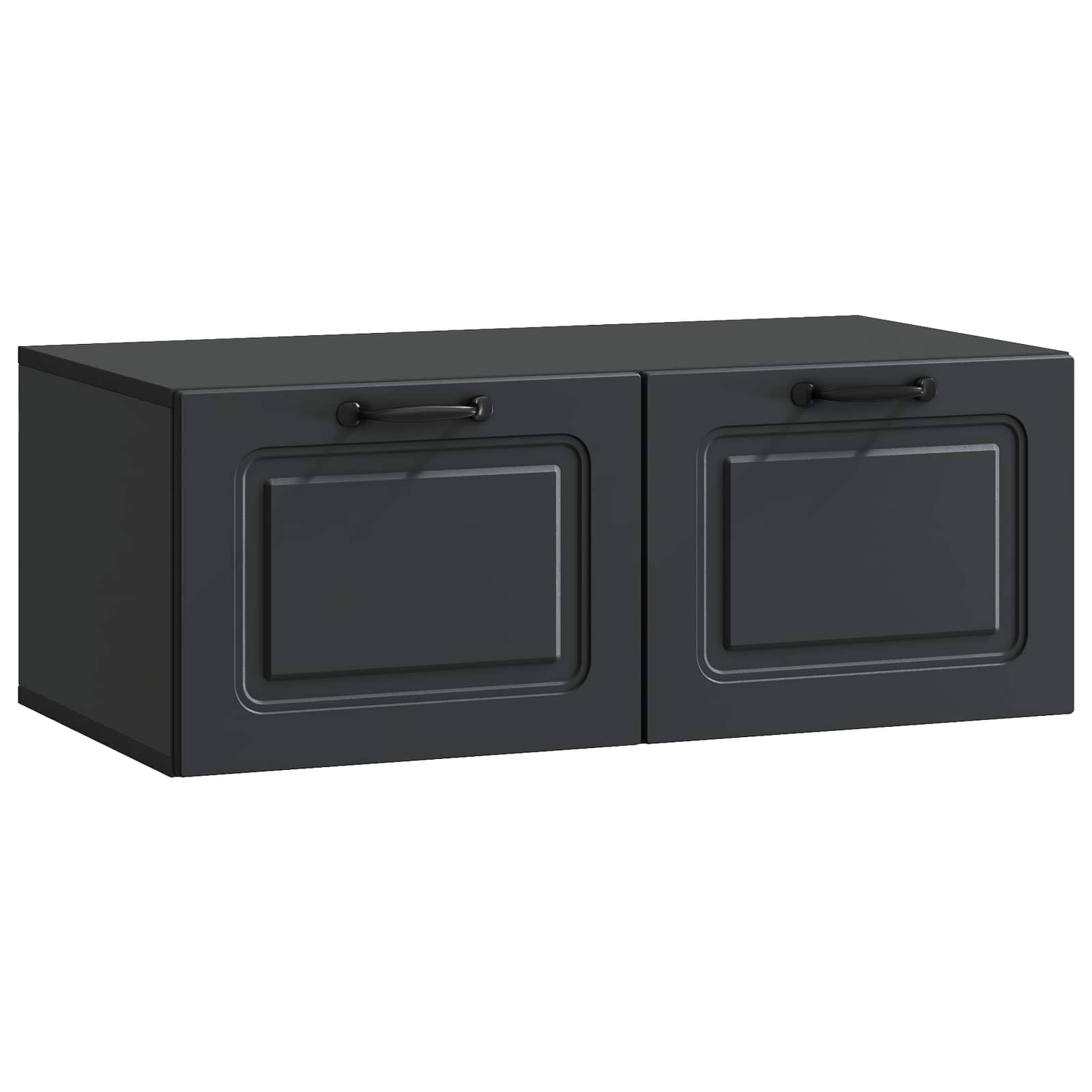 Wandmontierter TV-Schrank Schwarz 78,5 x 41 x 30 cm