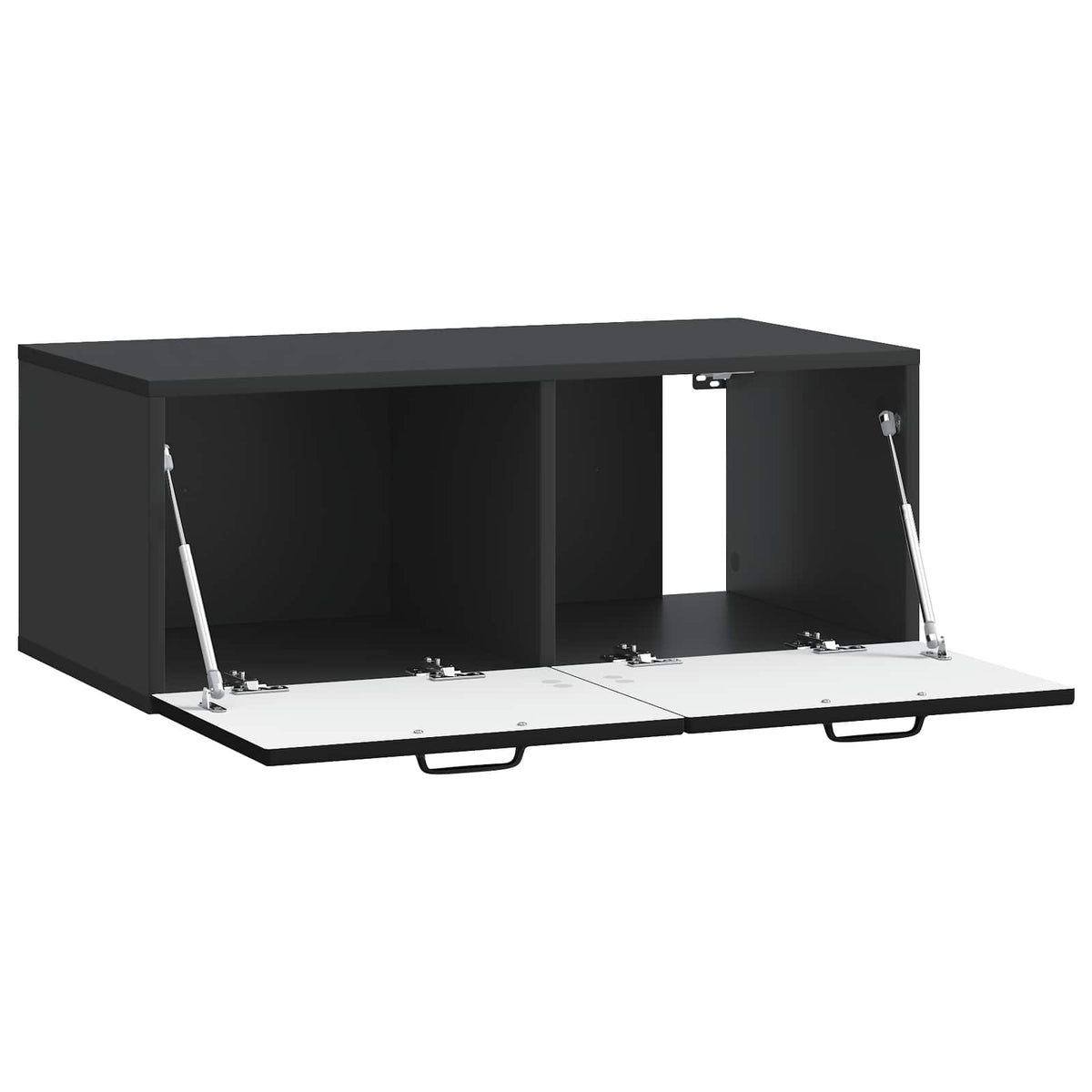 Wandmontierter TV-Schrank Schwarz 78,5 x 41 x 30 cm