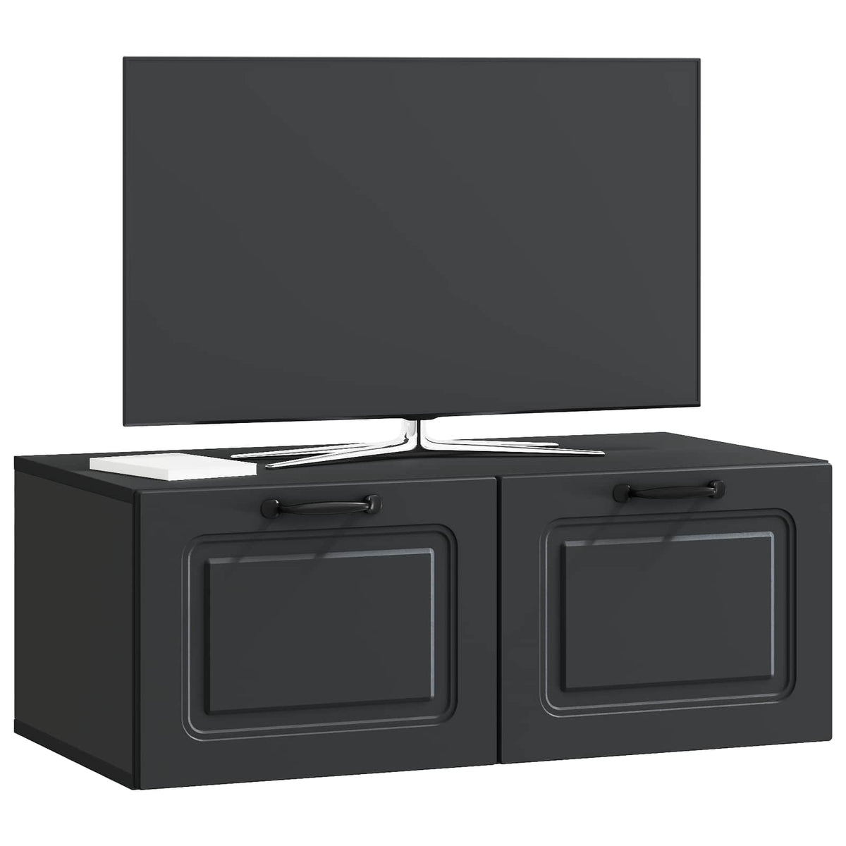 Wandmontierter TV-Schrank Schwarz 78,5 x 41 x 30 cm