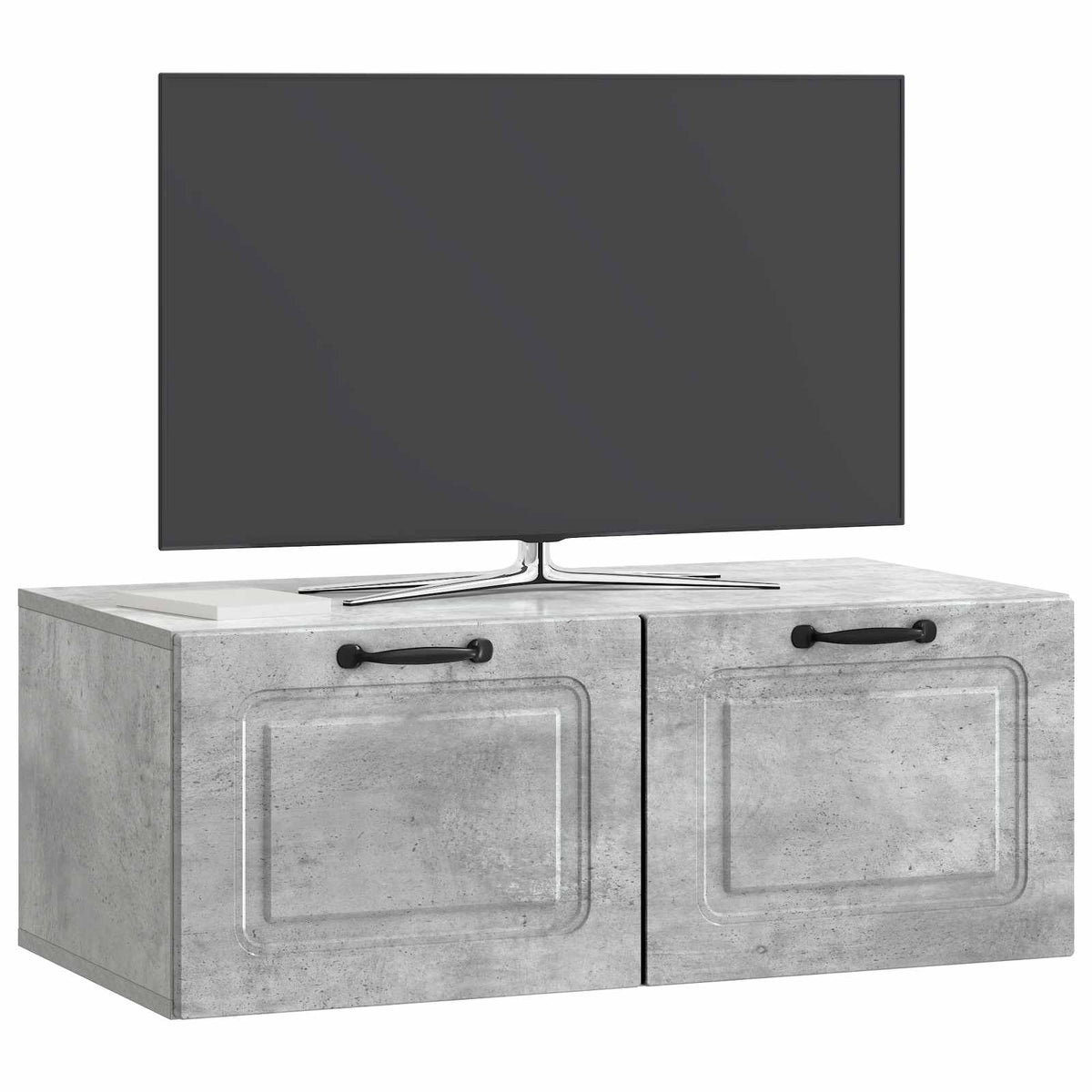 Wandmontierter TV-Schrank Betongrau 78,5 x 41 x 30 cm