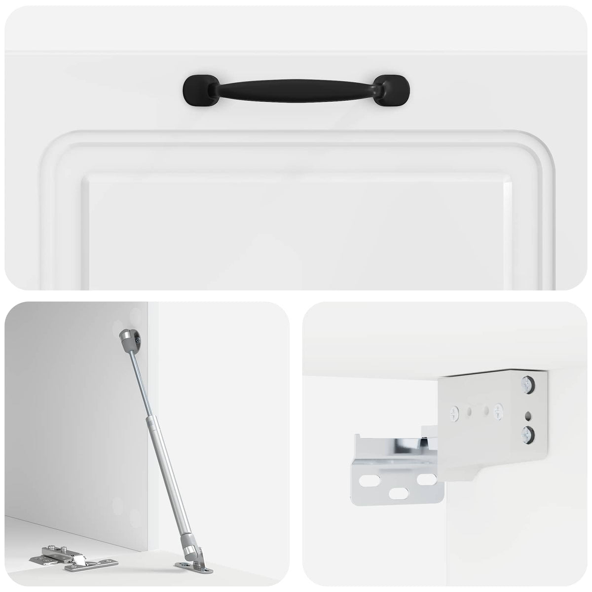 Wandmontierter TV-Schrank Hochglanz Weiß 78,5 x 41 x 30 cm