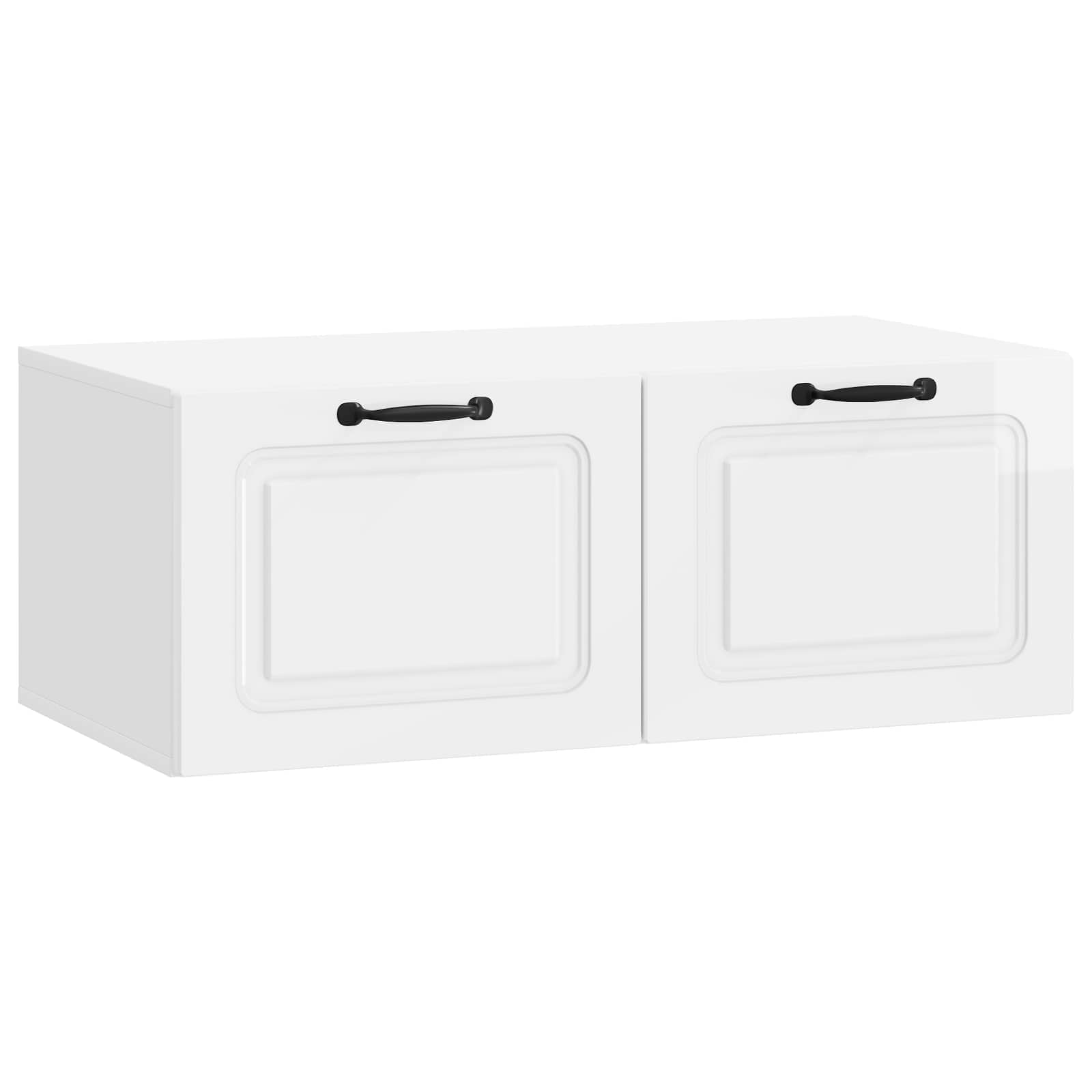 Wandmontierter TV-Schrank Hochglanz Weiß 78,5 x 41 x 30 cm