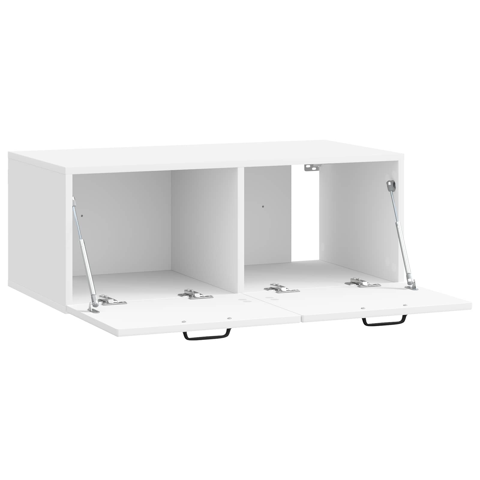 Wandmontierter TV-Schrank Hochglanz Weiß 78,5 x 41 x 30 cm