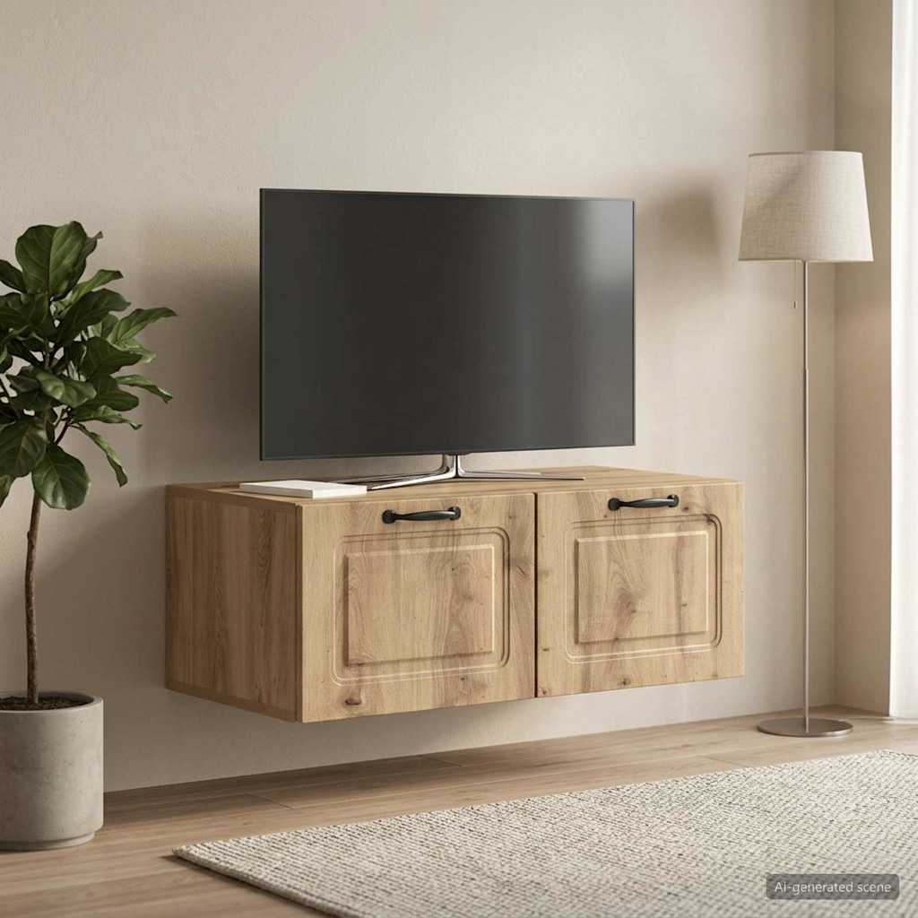 Wandmontierter TV-Schrank 78,5 x 41 x 30 cm Artisan-Eiche