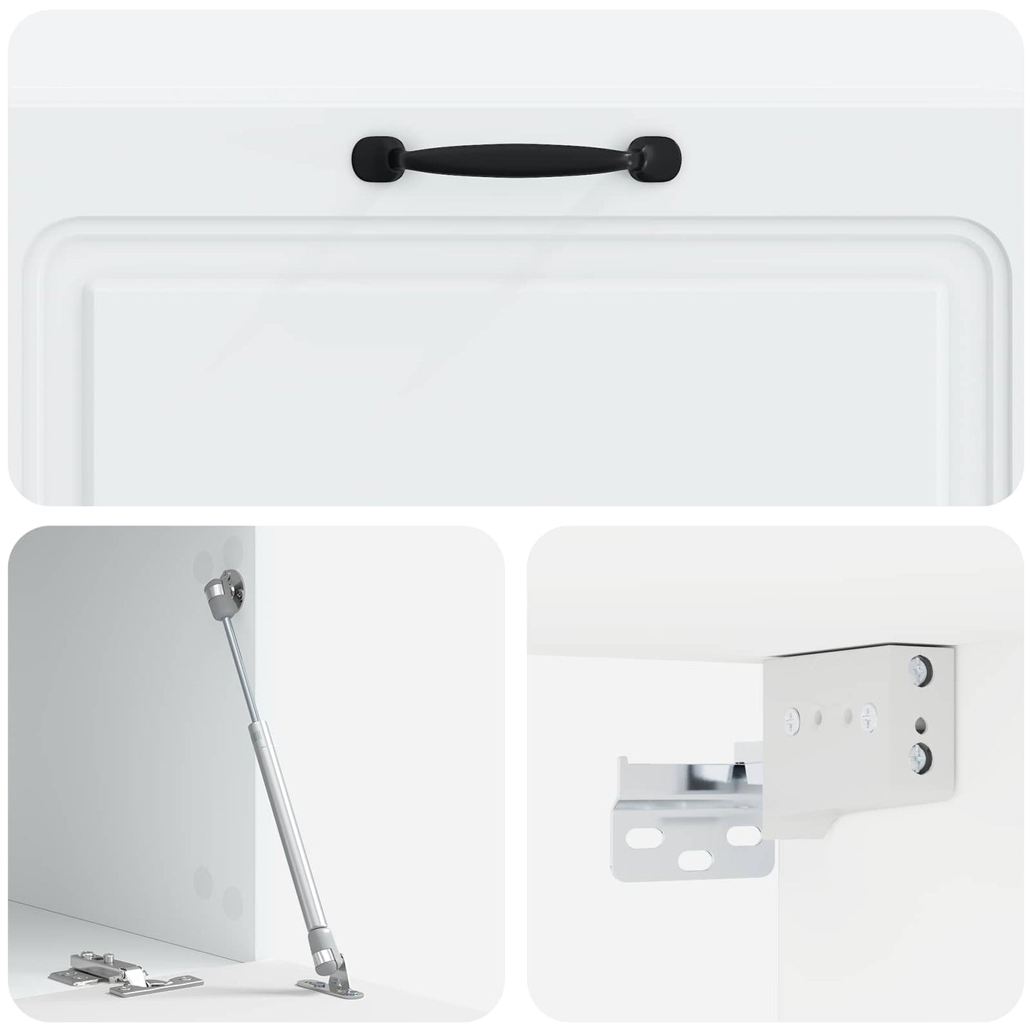 Wandmontierter TV-Schrank Weiß 98 x 41 x 30 cm Holzwerkstoff