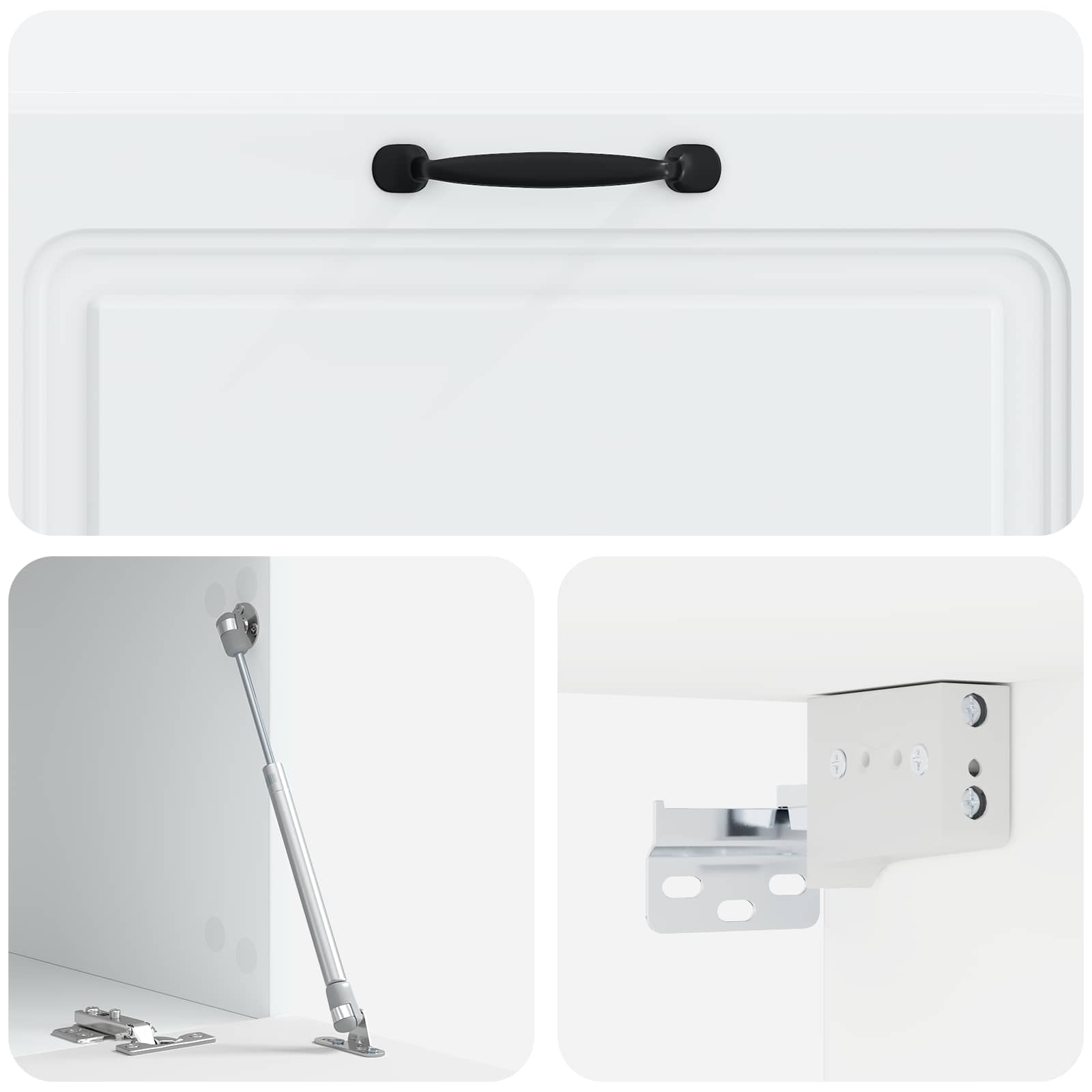 Wandmontierter TV-Schrank Weiß 98 x 41 x 30 cm Holzwerkstoff