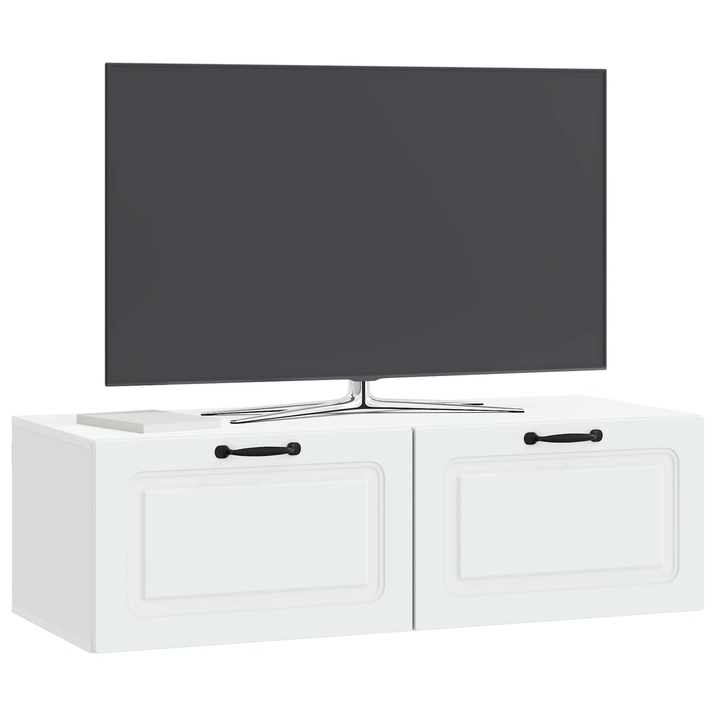 Wandmontierter TV-Schrank Weiß 98 x 41 x 30 cm Holzwerkstoff