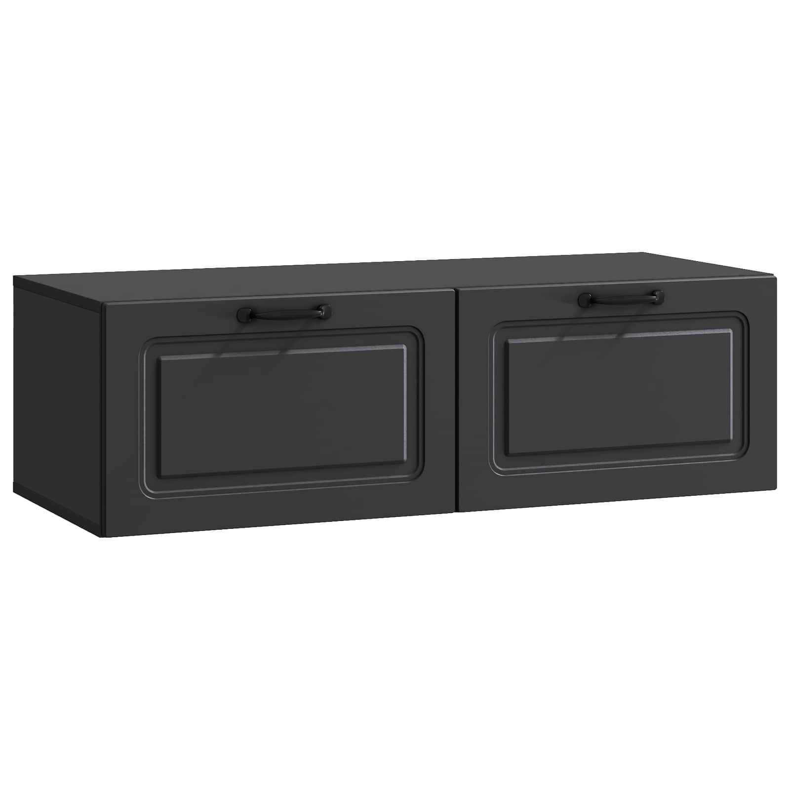 Wandmontierter TV-Schrank Schwarz 98 x 41 x 30 cm Holzwerkstoff