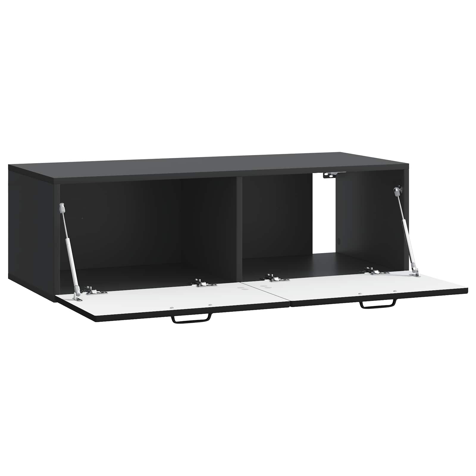 Wandmontierter TV-Schrank Schwarz 98 x 41 x 30 cm Holzwerkstoff