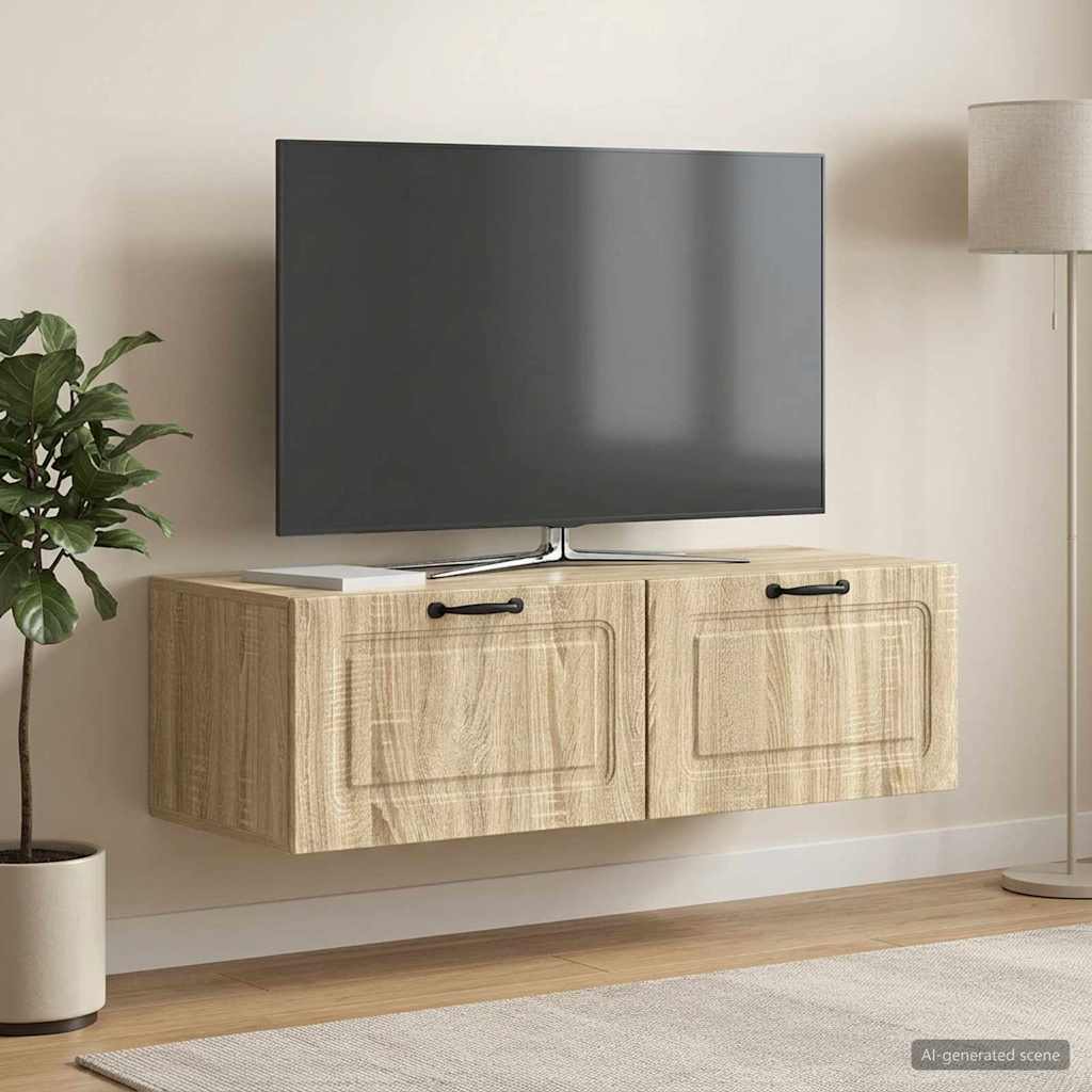Wandmontierter TV-Schrank Sonoma-Eiche 98 x 41 x 30 cm