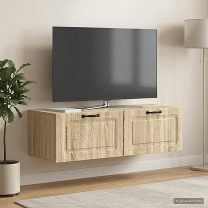 Wandmontierter TV-Schrank Sonoma-Eiche 98 x 41 x 30 cm