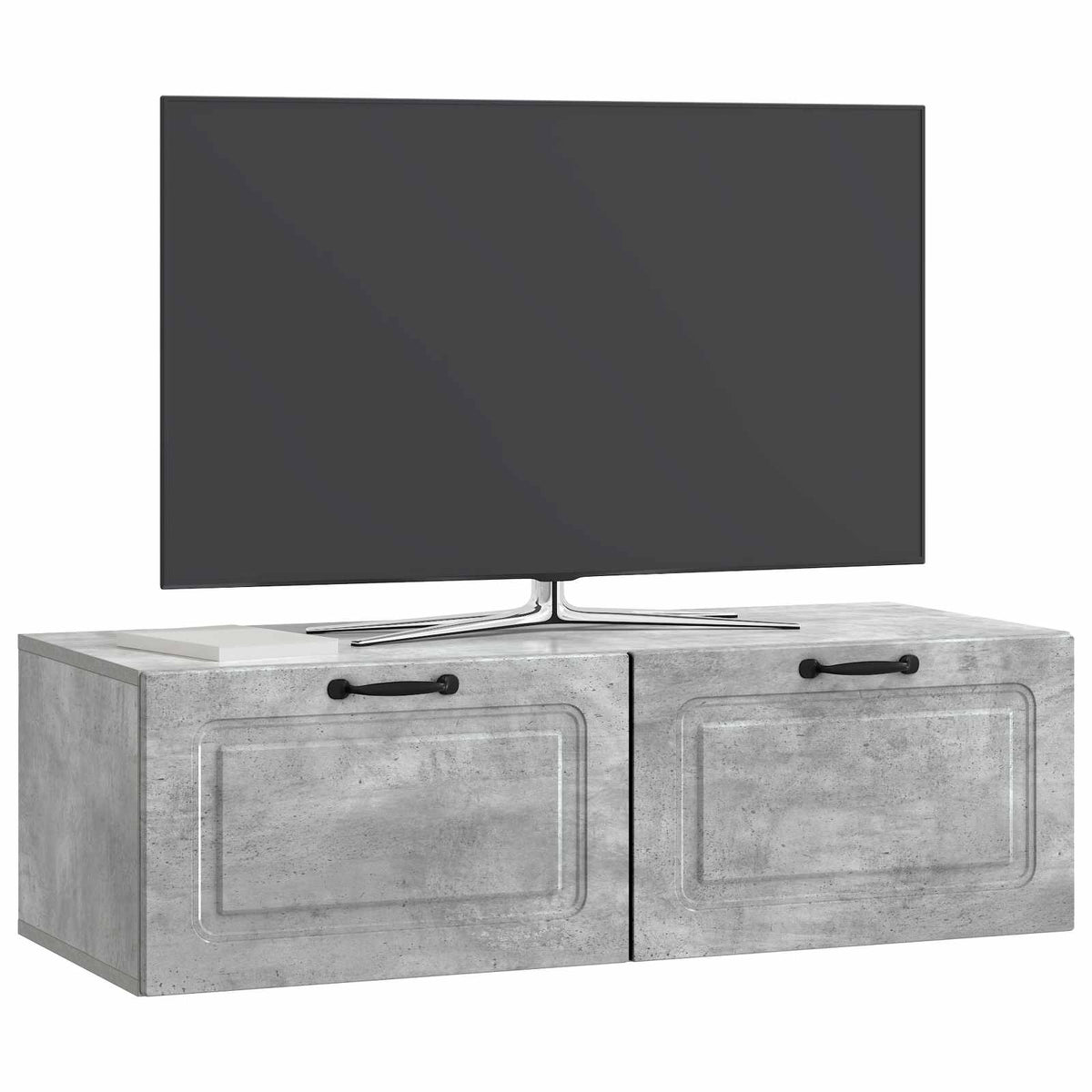 Wandmontierter TV-Schrank Betongrau 98 x 41 x 30 cm