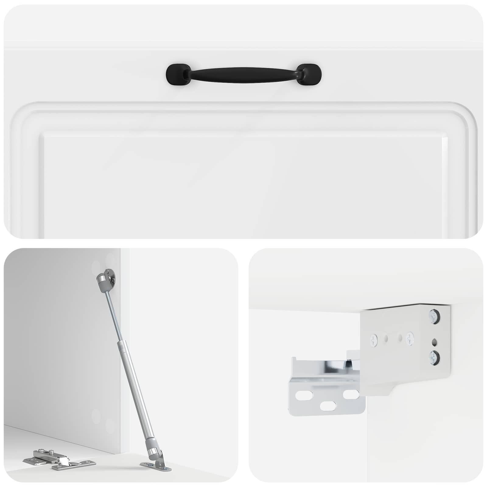 Wandmontierter TV-Schrank Hochglanz Weiß 98 x 41 x 30 cm
