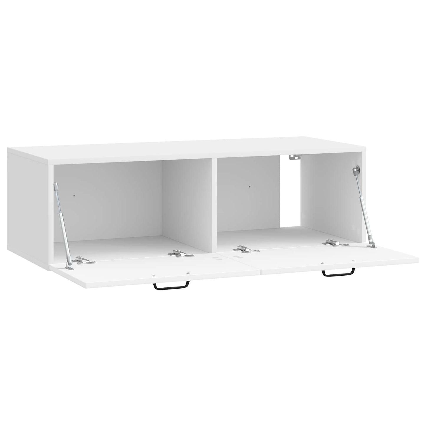 Wandmontierter TV-Schrank Hochglanz Weiß 98 x 41 x 30 cm