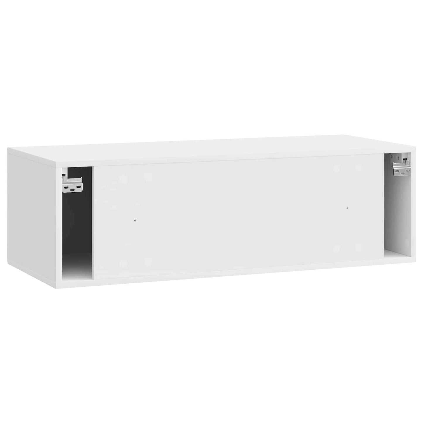 Wandmontierter TV-Schrank Hochglanz Weiß 98 x 41 x 30 cm