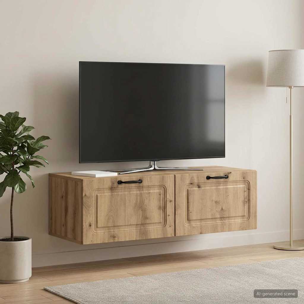Wandmontierter TV-Schrank 98 x 41 x 30 cm Artisan-Eiche
