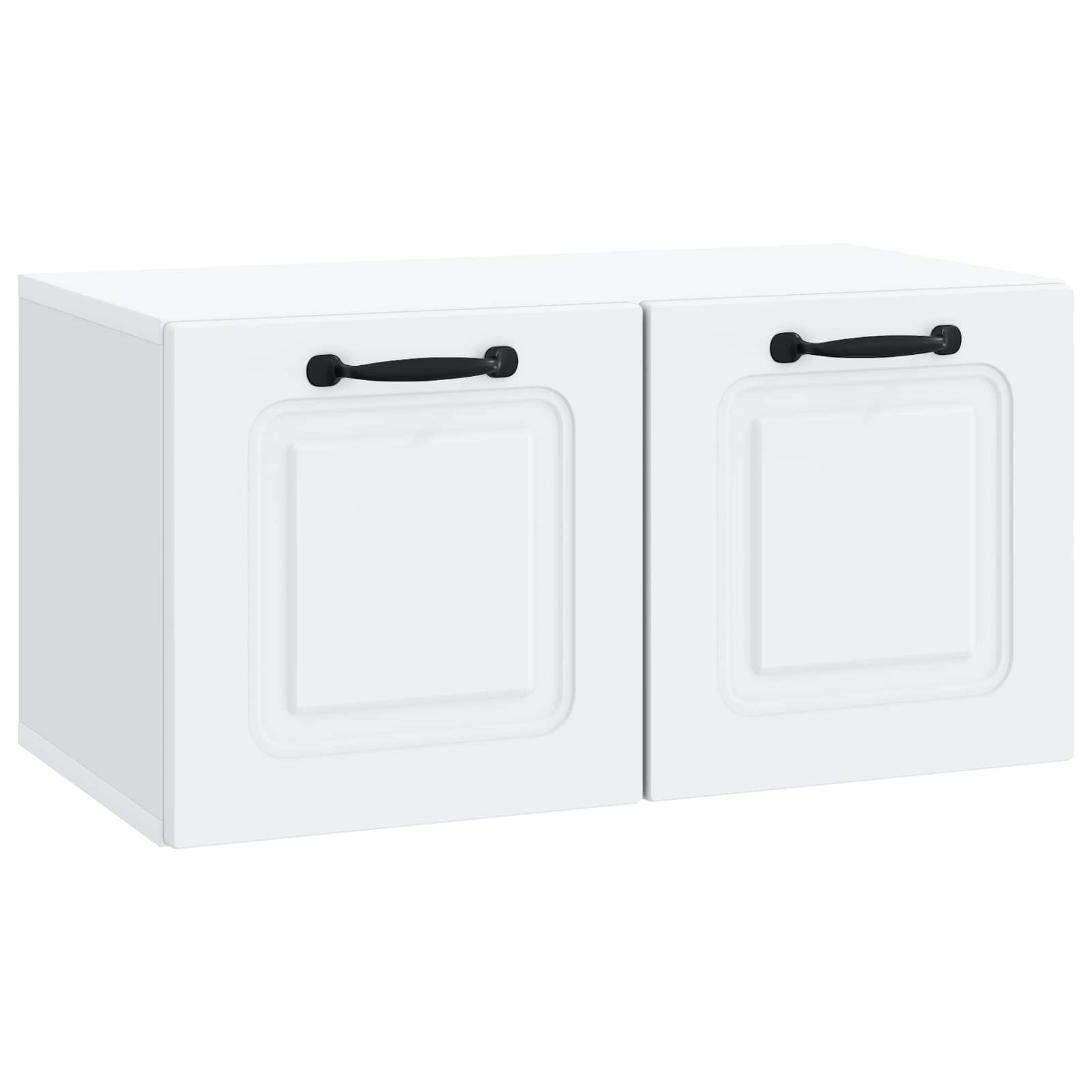 Wandmontierter TV-Schrank Weiß 59,5 x 31 x 30 cm Holzwerkstoff