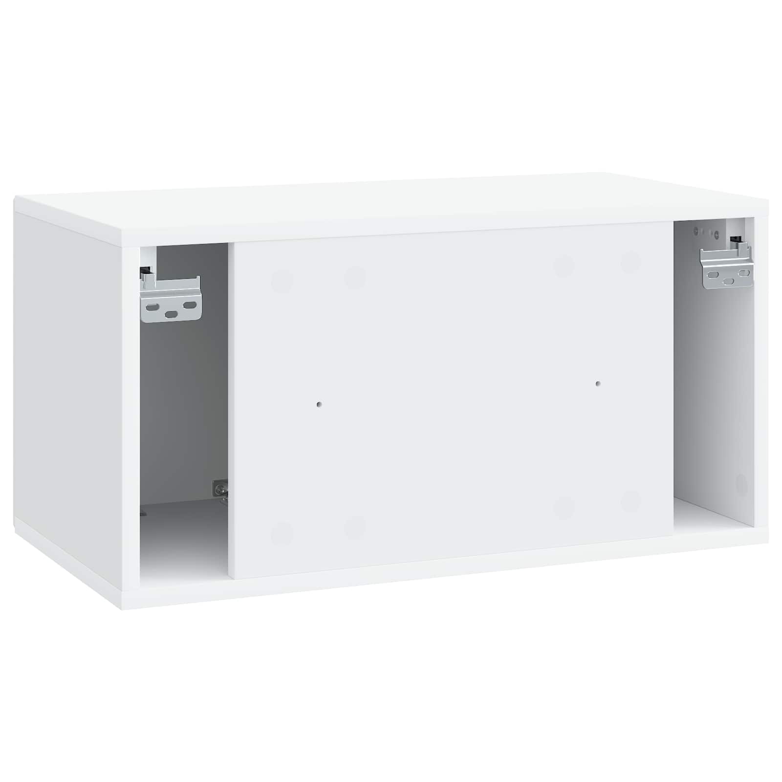 Wandmontierter TV-Schrank Weiß 59,5 x 31 x 30 cm Holzwerkstoff