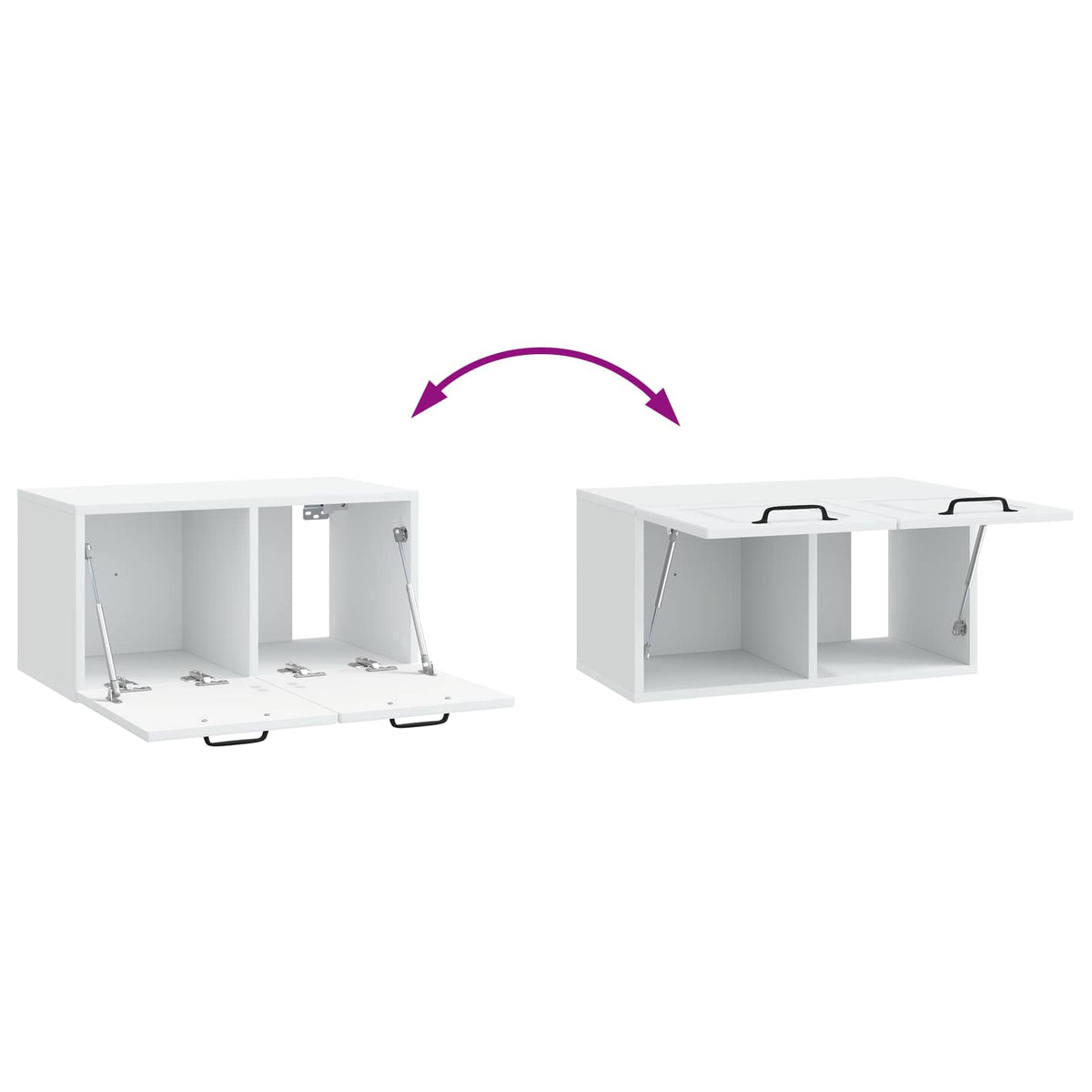 Wandmontierter TV-Schrank Weiß 59,5 x 31 x 30 cm Holzwerkstoff