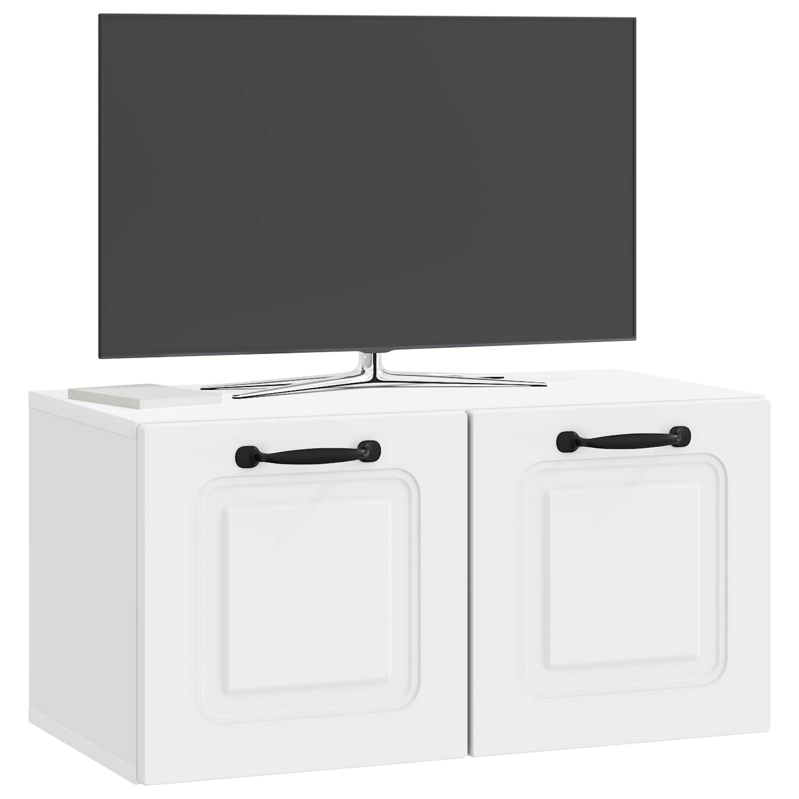 Wandmontierter TV-Schrank Weiß 59,5 x 31 x 30 cm Holzwerkstoff