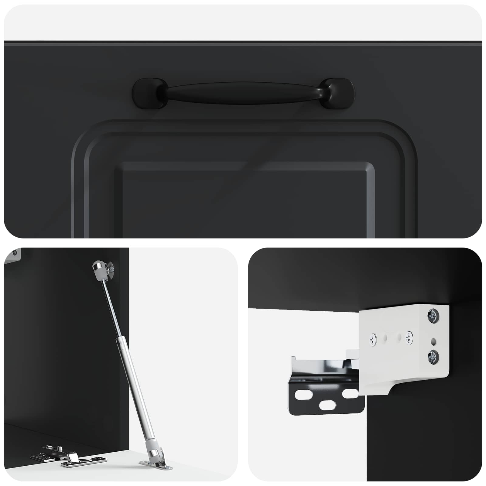Wandmontierter TV-Schrank Schwarz 59,5 x 31 x 30 cm