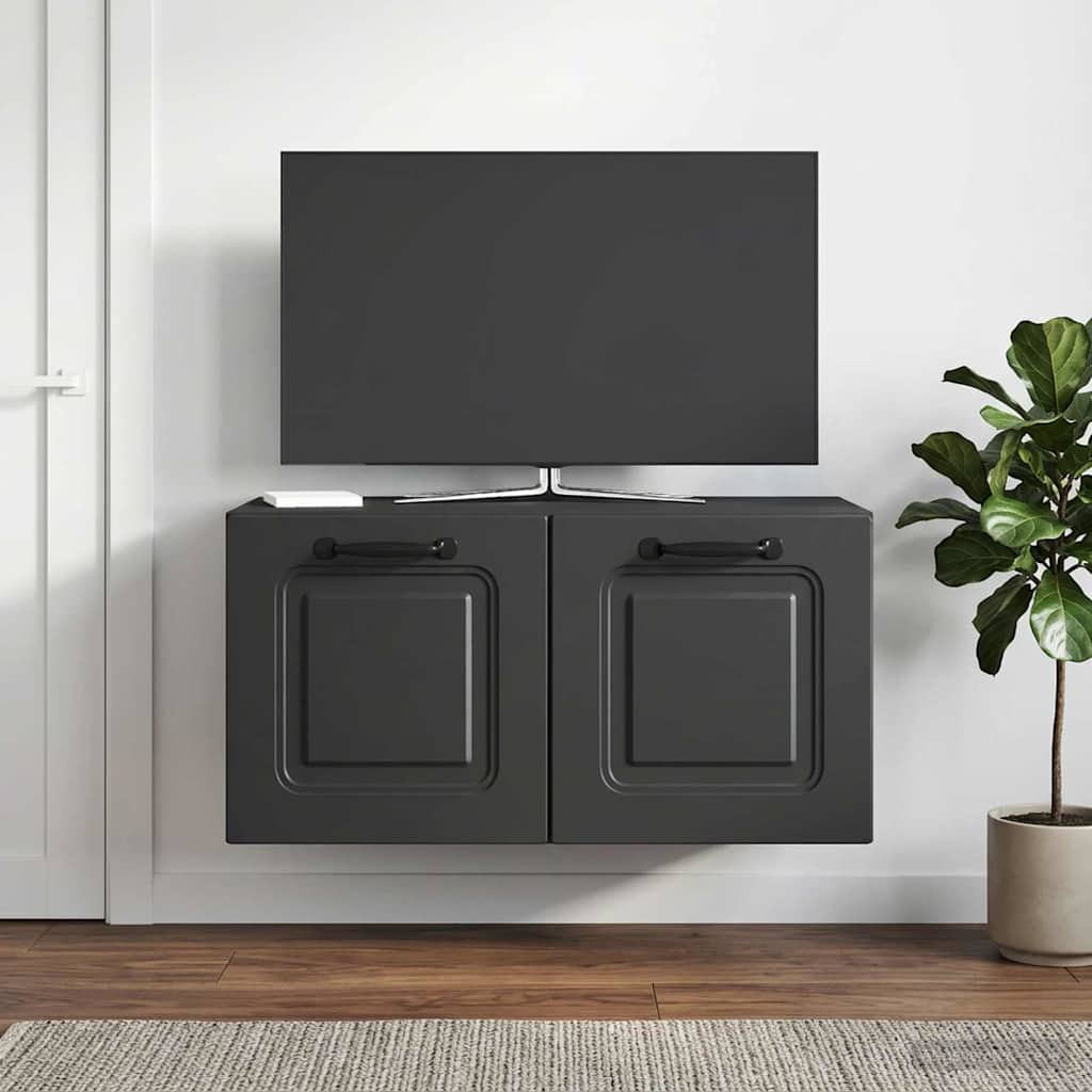 Wandmontierter TV-Schrank Schwarz 59,5 x 31 x 30 cm