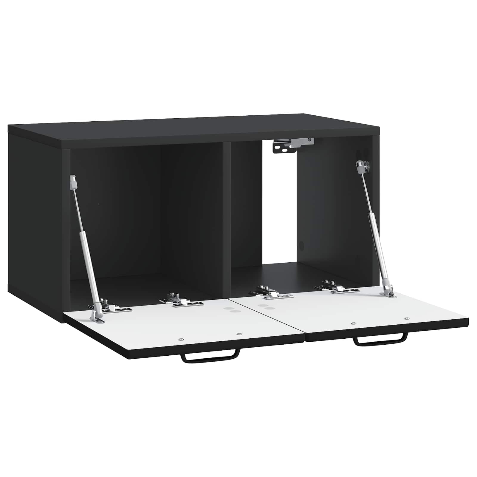 Wandmontierter TV-Schrank Schwarz 59,5 x 31 x 30 cm
