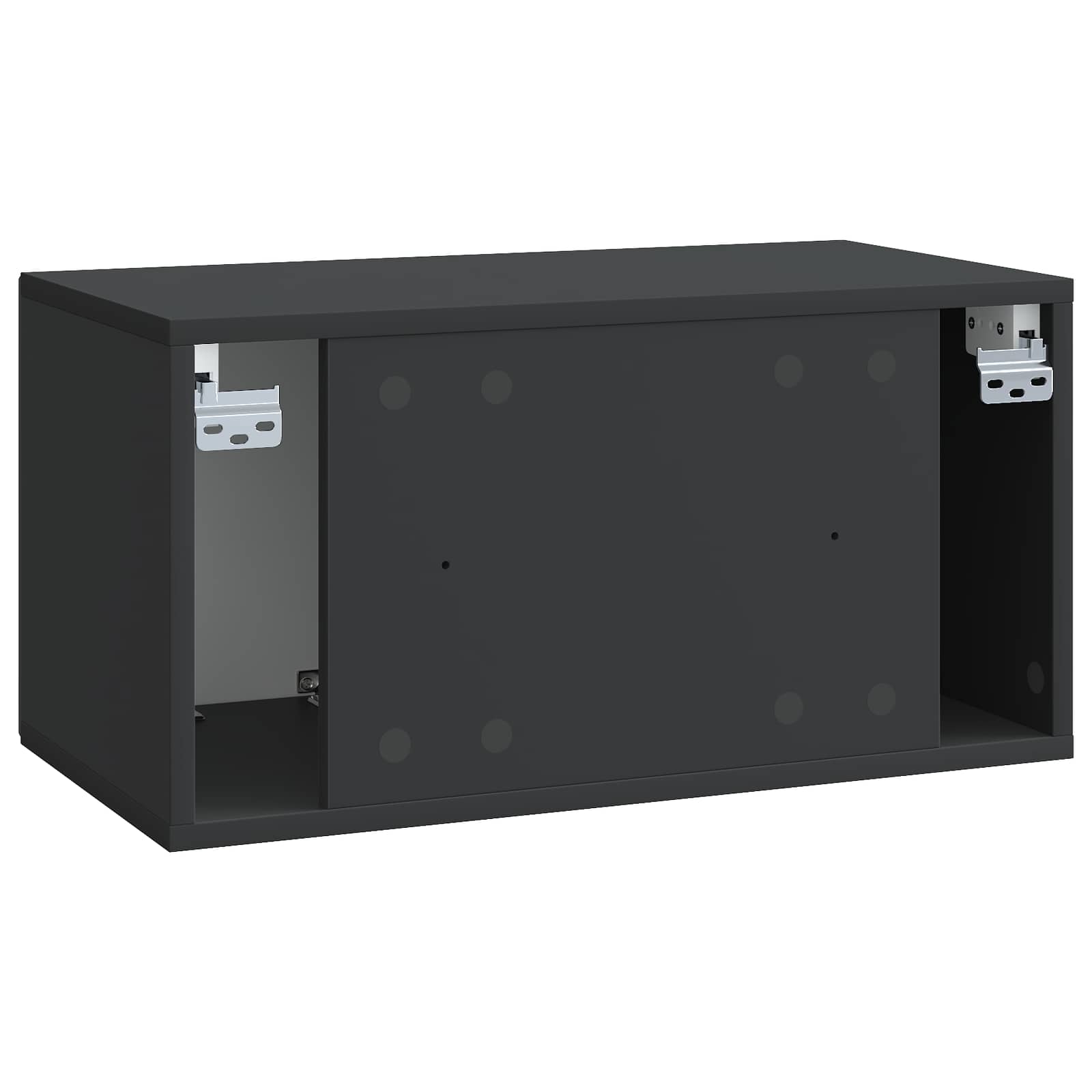 Wandmontierter TV-Schrank Schwarz 59,5 x 31 x 30 cm