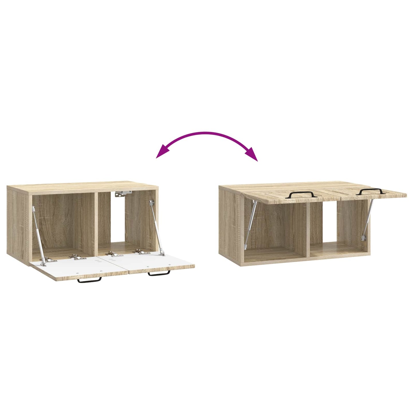 Wandmontierter TV-Schrank Sonoma-Eiche 59,5 x 31 x 30 cm