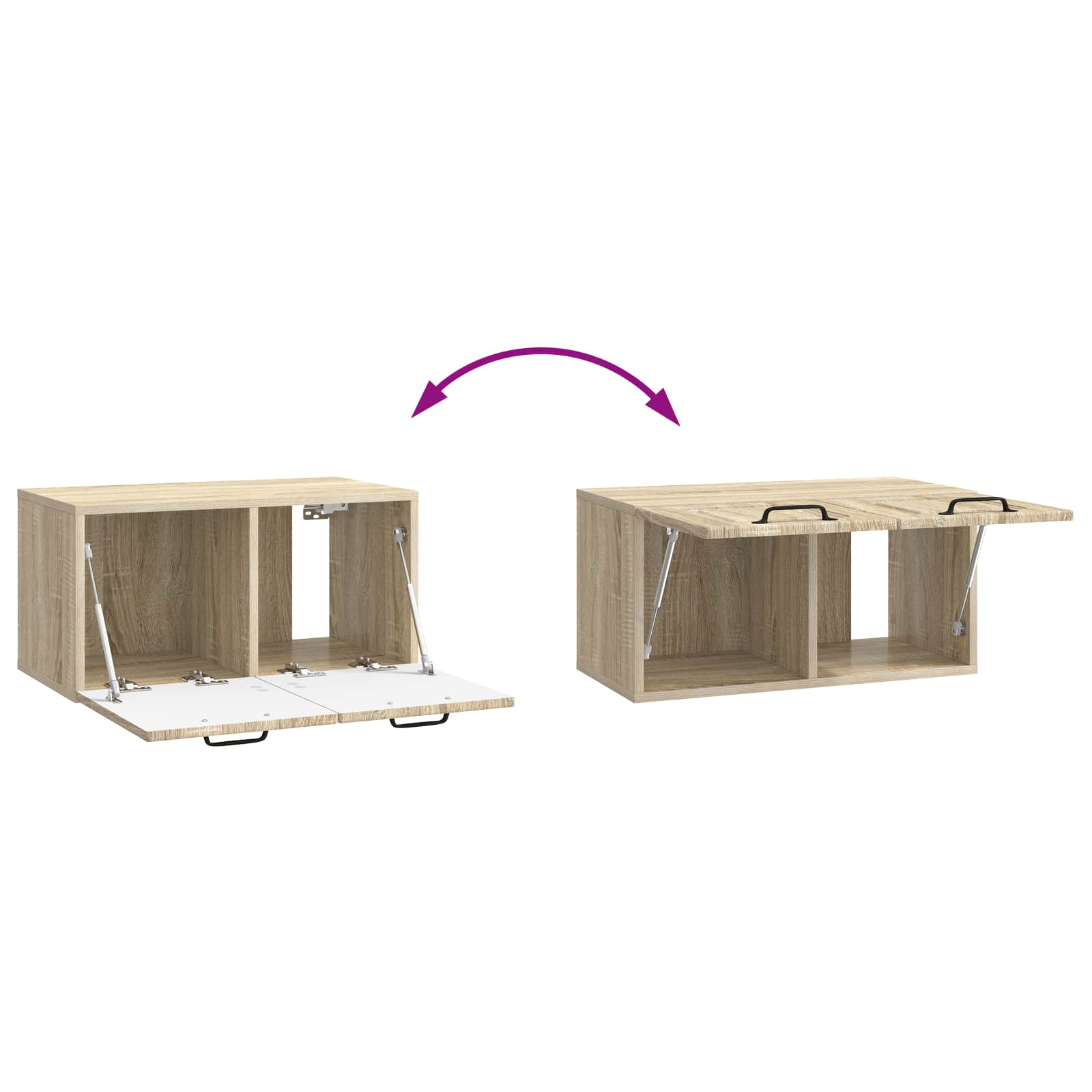 Wandmontierter TV-Schrank Sonoma-Eiche 59,5 x 31 x 30 cm