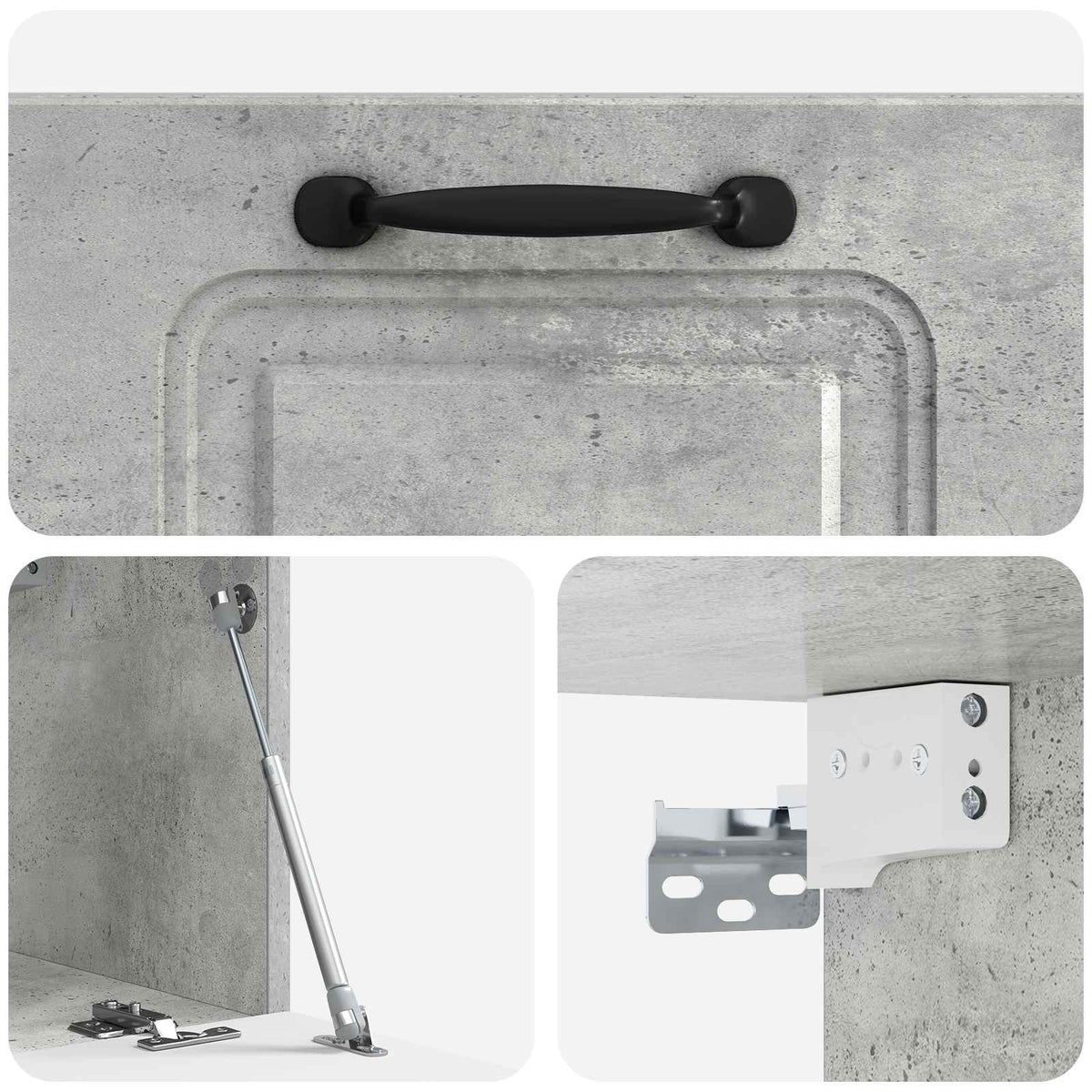 Wandmontierter TV-Schrank Betongrau 59,5 x 31 x 30 cm
