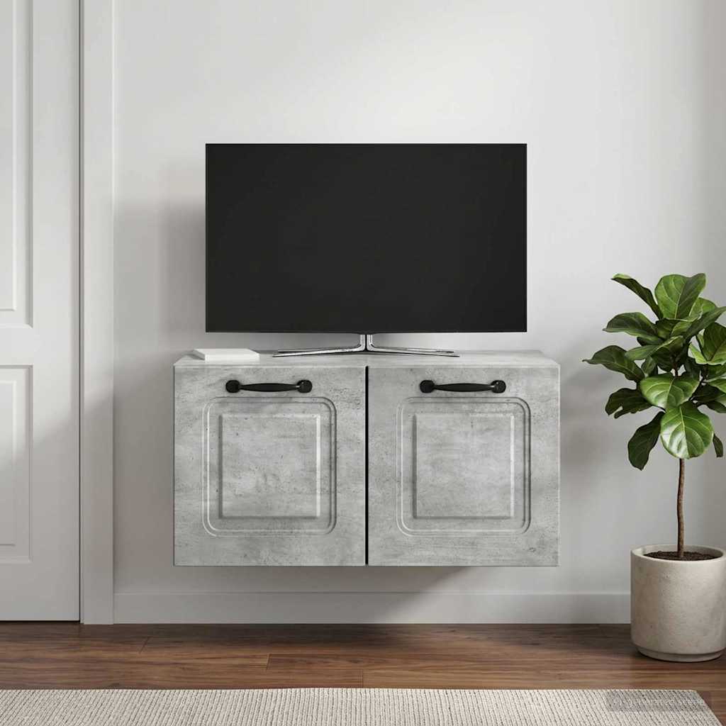 Wandmontierter TV-Schrank Betongrau 59,5 x 31 x 30 cm