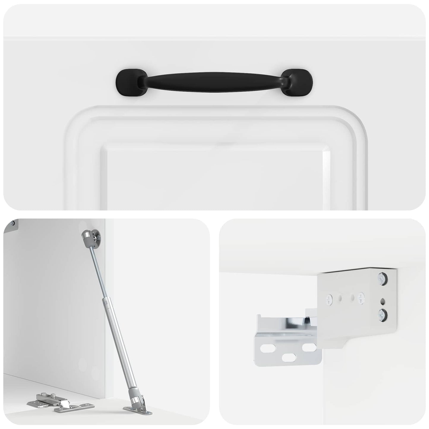 Wandmontierter TV-Schrank Hochglanz Weiß 59,5 x 31 x 30 cm