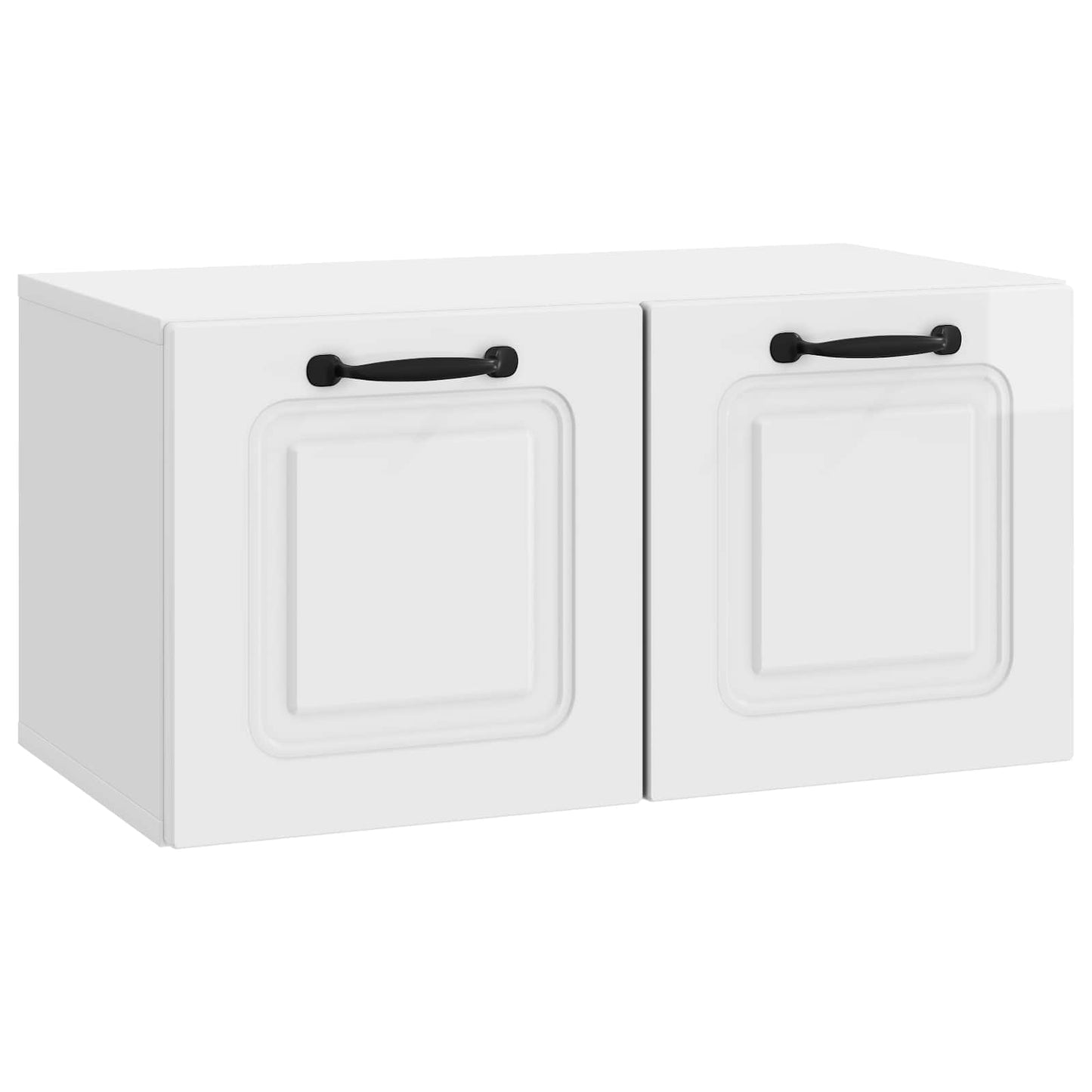 Wandmontierter TV-Schrank Hochglanz Weiß 59,5 x 31 x 30 cm
