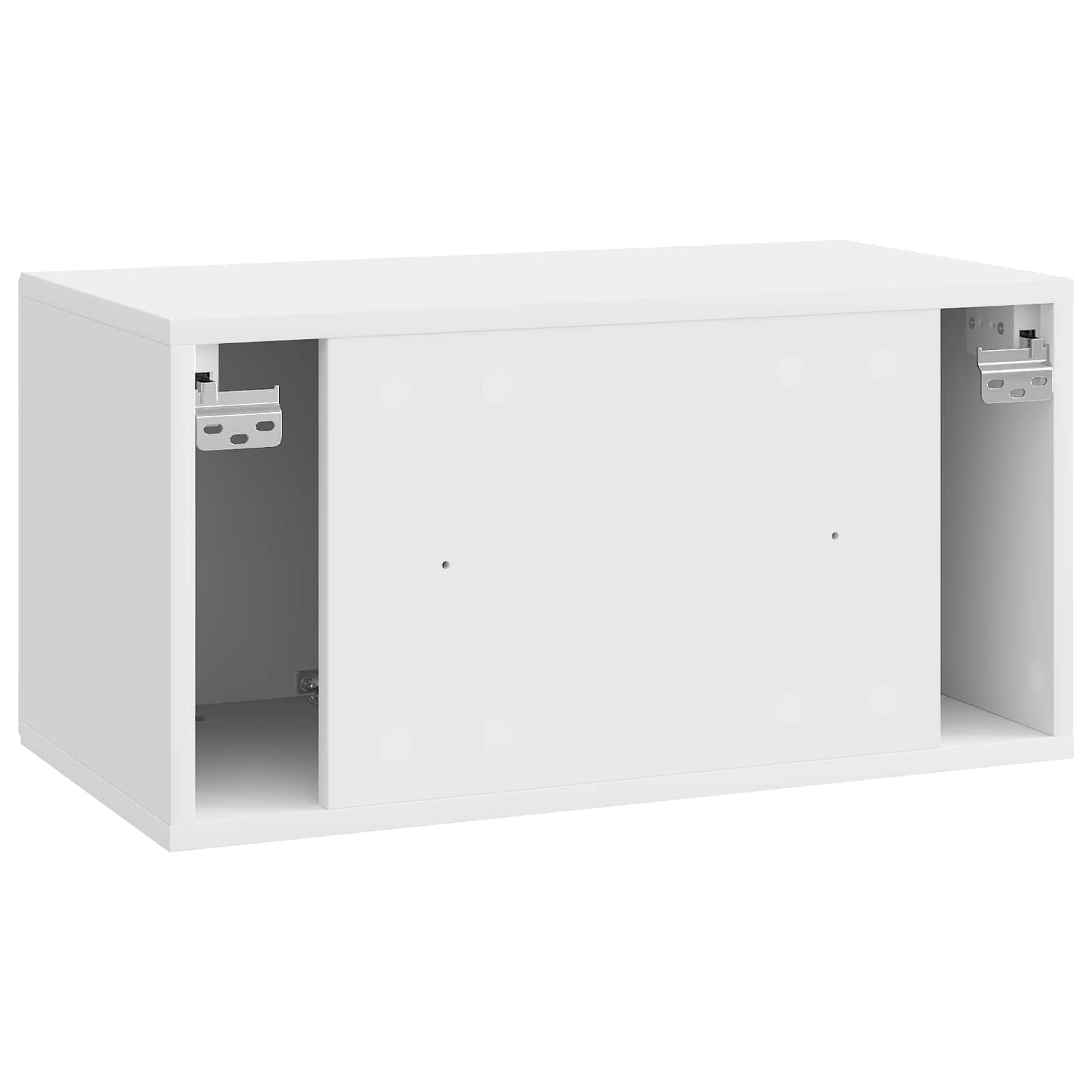 Wandmontierter TV-Schrank Hochglanz Weiß 59,5 x 31 x 30 cm