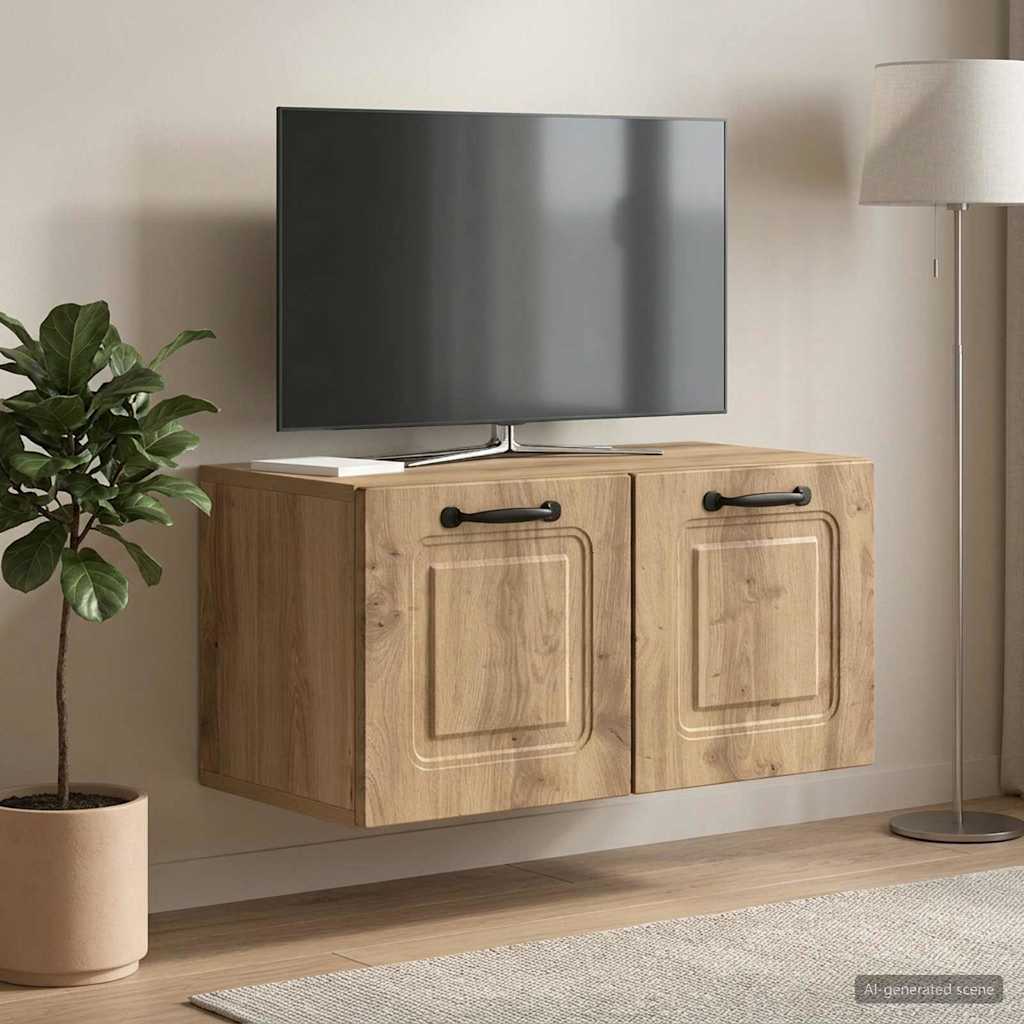 Wandmontierter TV-Schrank 59,5 x 31 x 30 cm Artisan-Eiche