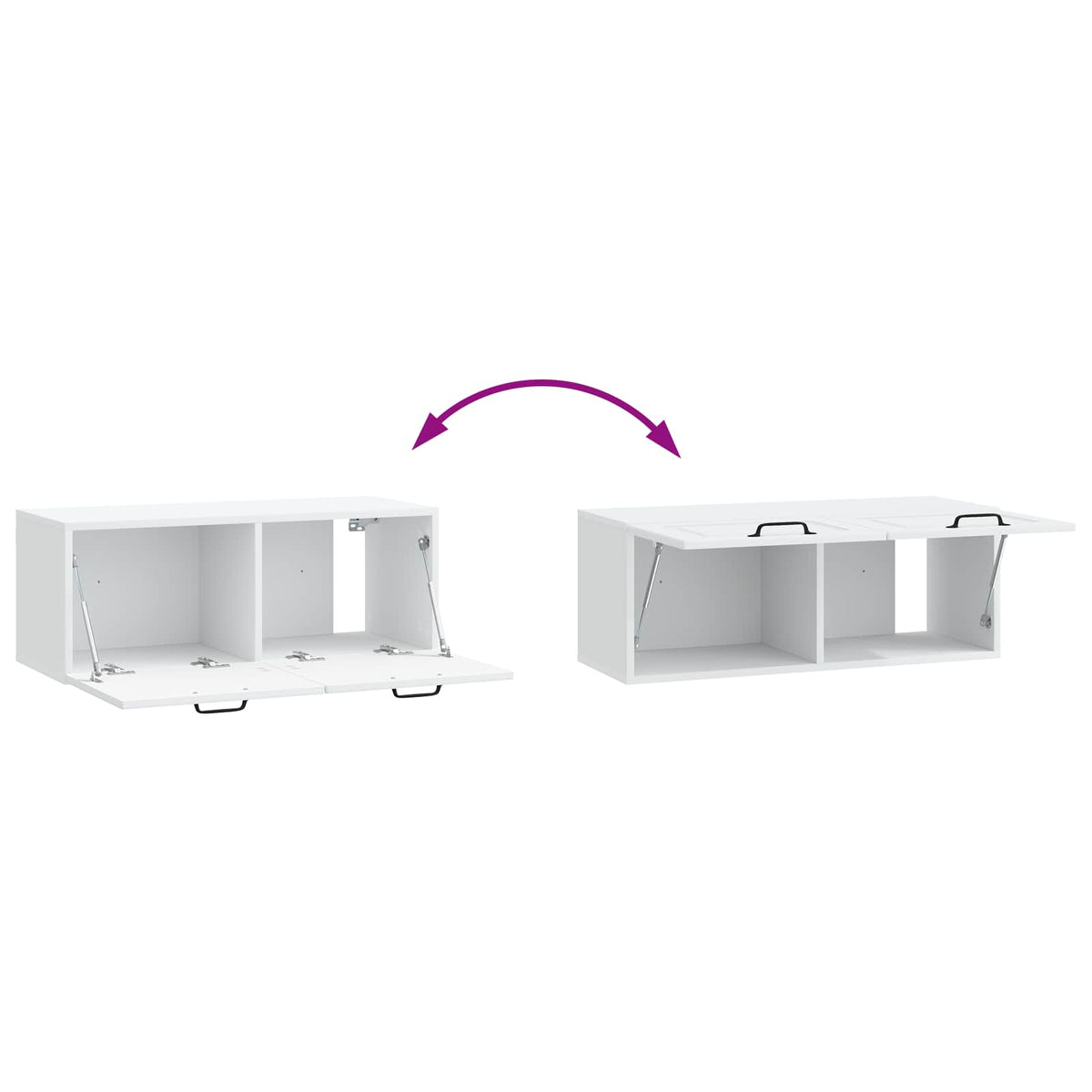 Wandmontierter TV-Schrank Weiß 78,5 x 31 x 30 cm Holzwerkstoff